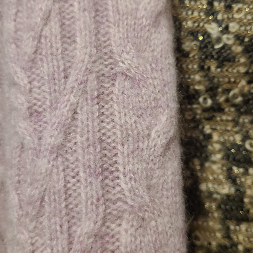 NWT MARTHA STEWART 100% 2PLY CASHMERE 84x25" Luxury Scarf mauve pink NEW - Picture 7 of 7